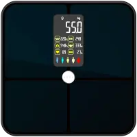 AENO BS2S Smart Body Scales, 16 Body Metrics, up to 180 kg, Black