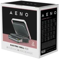 AENO EG5 Electric Grill, 2000W, 6 Programs, Defrost, 320×220 mm, Black – pilt 10