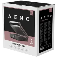 AENO EG2 Electric Grill, 2000W, Temp Regulation, 290×234 mm, Black