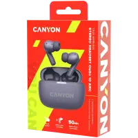 CANYON headset OnGo TWS-10 ANC+ENC Purple – pilt 9