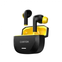 CANYON headset HEXAGON 7 TWS ANC+ENC Wireless Charge Black Yellow