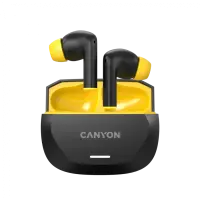 CANYON headset HEXAGON 7 TWS ANC+ENC Wireless Charge Black Yellow – pilt 2