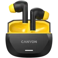 CANYON headset HEXAGON 7 TWS ANC+ENC Wireless Charge Black Yellow