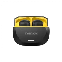 CANYON headset HEXAGON 7 TWS ANC+ENC Wireless Charge Black Yellow – pilt 4