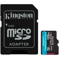 Kingston 128GB microSDXC Canvas Go Plus Gen4 200MB/s A2 U3 V30 Card + Adapter