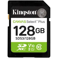 Kingston 128GB SDXC Canvas Select Plus Gen3 150MB/s C10 UHS-I U1 V10