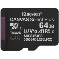 Kingston 64GB micSDXC Canvas Select Plus Gen3 100R A1 Single Pack w/o ADP