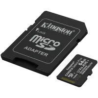 Kingston 64GB microSDXC Canvas Select Plus Gen3 100MB/s A1 Card + Adapter