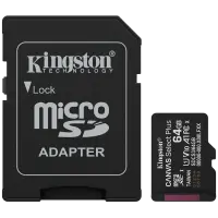 Kingston 64GB microSDXC Canvas Select Plus Gen3 100MB/s A1 Card + Adapter