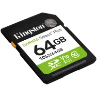 Kingston 64GB SDXC Canvas Select Plus Gen3 100MB/s C10 UHS-I U1 V10