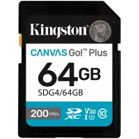 KINGSTON 64GB SDXC Canvas Go Plus Gen4 200MB/s C10 UHS-I U3 V30