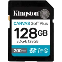 KINGSTON 128GB SDXC Canvas Go Plus Gen4 200MB/s C10 UHS-I U3 V30