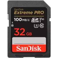 SANDISK Extreme PRO 32GB SDHC Memory Card + 2 years RescuePRO Deluxe up to 100MB/s & 90MB/s Read/Write speeds, UHS-I, Class 10, U3, V30