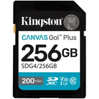 KINGSTON 256GB SDXC Canvas Go Plus Gen4 200MB/s C10 UHS-I U3 V30