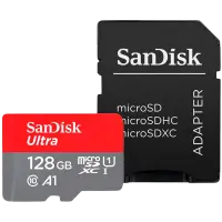 SANDISK Ultra microSDXC 128GB + SD Adapter 140MB/s A1 Class 10 UHS-I
