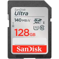 SANDISK Ultra 128GB SDXC Memory Card 140MB/s