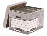 Arhiivikast kaanega FELLOWES 325x285x385mm hall/valge