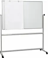 Valge tahvel ratastel 1500x1000mm ümber telje pöörlev keraamiline pind 2x3