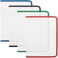 Plastmapp lukuga ERICH KRAUSE A4+ läbipaistev värvilise äärega