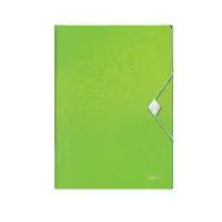 Plastmapp A4 kummiga LEITZ WOW roheline