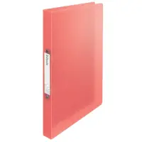 Rõngaskaaned A4 ESSELTE Colour Breeze PP 2R selg 25mm korall punane
