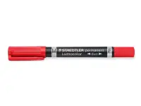 Permanentne marker STAEDTLER Lumocolor DUO 348 kahe otsaga 0,6/1,5mm punane