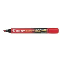 Permanentne marker PILOT 400 lõigatud otsaga 4mm punane