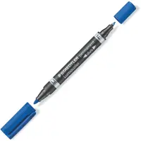 Permanentne marker STAEDTLER Lumocolor Duo 348 kahe otsaga 0,6/1,5mm sinine