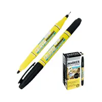 Permanentne marker CD/DVD GRAND kahe otsaga 0,8/3,8mm must