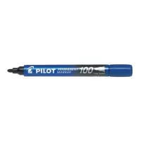 Permanentne marker PILOT 100 koonilise otsaga 1mm sinine
