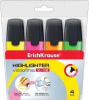 Tekstimarkerite komplekt ERICH KRAUSE V-12 4 värvi
