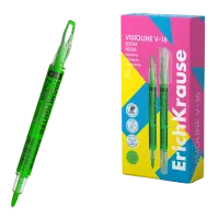 Tekstimarker kahe otsaga ERICH KRAUSE Visioline V-16 Zoom Neon roheline