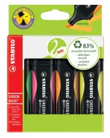Tekstimarkerite komplekt STABILO Green Boss 4 värvi