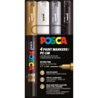 Värvimarker UNI Posca PC-1M 0,7mm 4 värvi komplekt