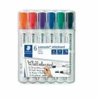 Tahvlimarkerite komplekt STAEDTLER Lumocolor 351 koonilise otsaga 6 värvi