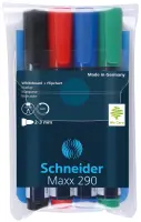 Tahvlimarkerite komplekt SCHNEIDER Maxx 290 kooniline 1-3mm 4 värvi