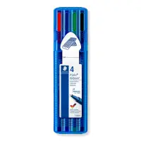 Pastapliiats korgiga STAEDTLER Triplus ball M/1,0mm 4 värvi komplekt