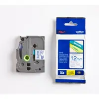 Brother TZe-233 (TZe233) Laminated Labelling Tape 12mm 8m, Blue on White