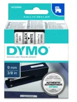 Kleepkirjalint/markeerimislint DYMO 40913 9mm x 7m must/valgel