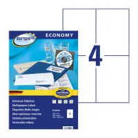 Kleebisetikett AVERY Economy 105x148mm 4 lehel 100 lehte