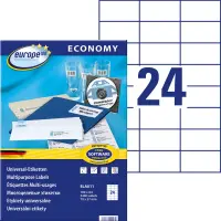 Kleebisetikett AVERY Economy 70x37mm 24 lehel 100 lehte