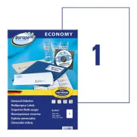 Kleebisetikett AVERY Economy 210x297mm 100 lehte