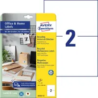 Kleebisetikett AVERY Zweckform 210x148mm 10 lehte taaskasutatud paberist (LR3655-10)