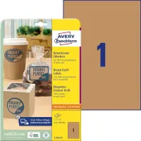 Kleebisetikett ökoloogiline AVERY Zweckform 210x297mm 25 lehte pruun (L7109-25)