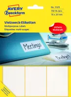 Kleebisetikett käsitisi kirjutamiseks AVERY Zweckform 76x39mm 192 tk (3329)