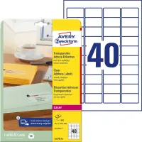 Kleebisetikett läbipaistvast polüesterkilest AVERY Zweckform 45,7x25,4mm 25 lehte (L4770-25)