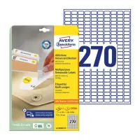 Kleebisetikett AVERY Zweckform 17,8X10mm 270 lehel 25 lehte eemaldatav (L4730REV-25)