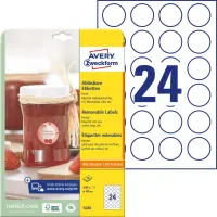 Kleebisetikett AVERY Zweckform Q40mm 10 lehte pakis eemaldatavad (5080)