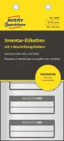 Kleebisetikett inventeerimiseks polüesterkile AVERY Zweckform 50x20mm 10 lehte must (6909)