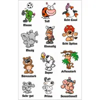Kleebisetikett AVERY ZWECKFORM Animals 2 lehte EOL